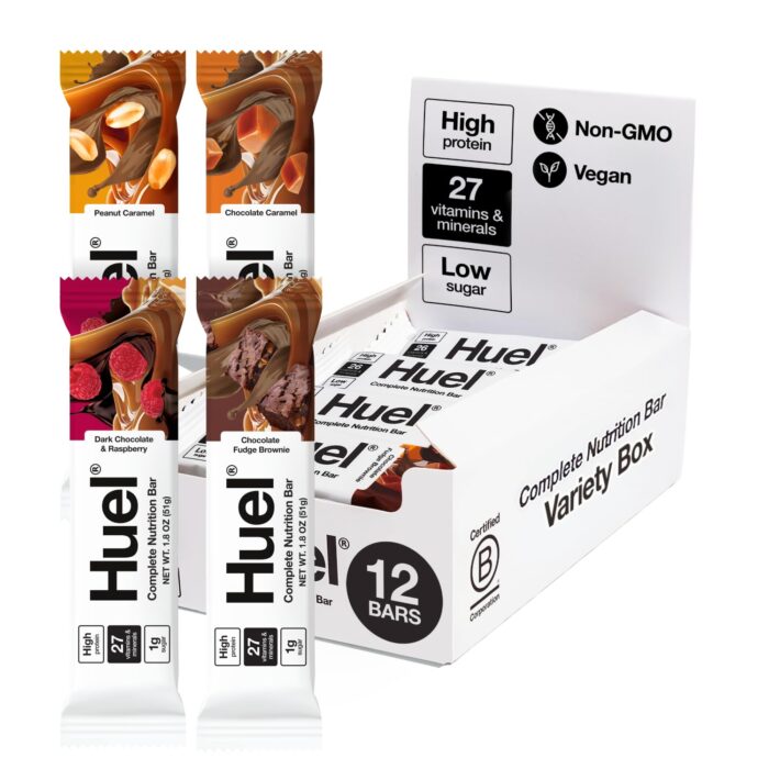 Huel Complete Nutrition Vegan Protein Bars | Variety Box | 13g Protein