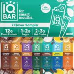 IQBAR Brain and Body Plant Protein Bars - 7 Bar Sampler Pack - Gluten