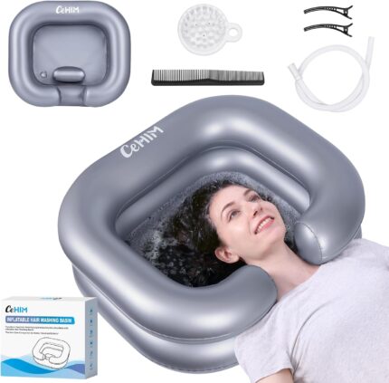 Inflatable Shampoo Basin - Portable Shampoo Bowl, Hair Washing Basin