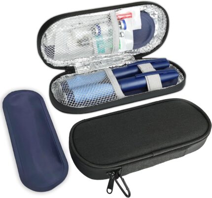 Insulin Pen Cooler Travel Case with TSA Approved Ice Packs,Diabetic