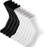 Irisbear Womens Crew Socks Casual Athletic Gym LightWeight