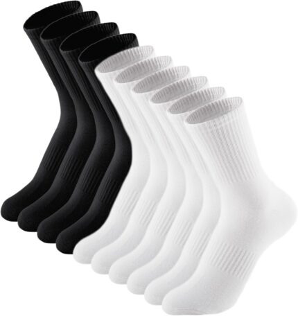 Irisbear Womens Crew Socks Casual Athletic Gym LightWeight
