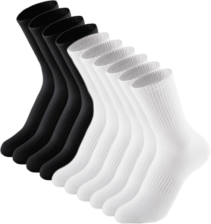 Irisbear Womens Crew Socks Casual Athletic Gym LightWeight