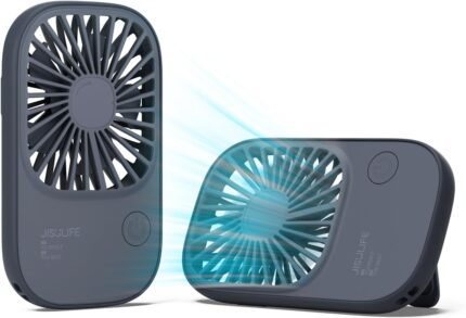 JISULIFE Handheld Mini Lash Fan with Bracket, Small Portable USB