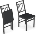JOIN IRON Folding Dining Chair Set of 2, Foldable Kitchen Chairs,