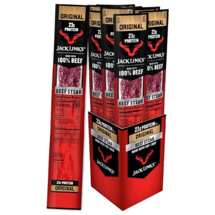 Jack Link's Beef Steak, Original – Protein Snacks, Meat Snack with 23g