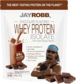 Jay Robb Whey Chocolate Isolate Protein Powder, Low Carb, Keto,