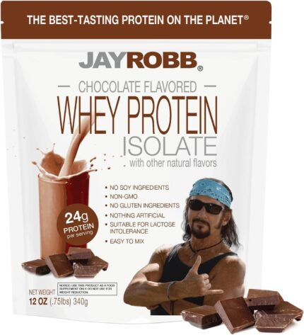 Jay Robb Whey Chocolate Isolate Protein Powder, Low Carb, Keto,