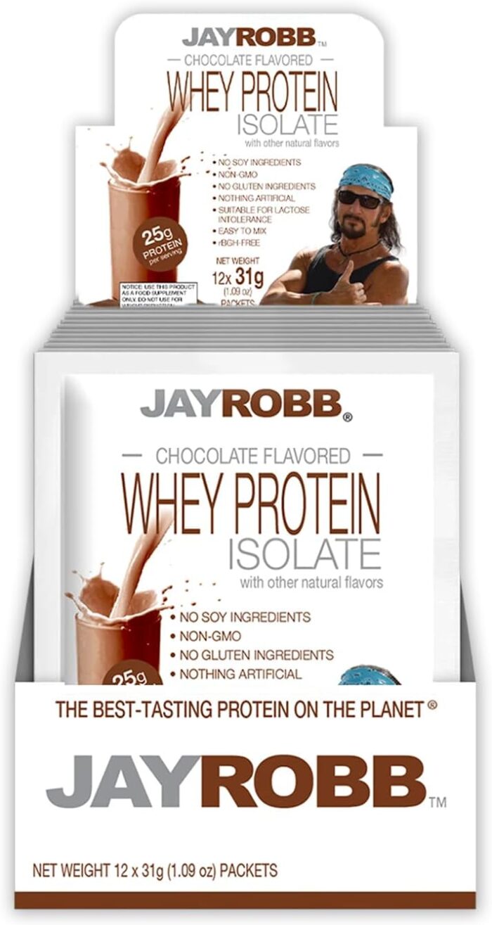 Jay Robb Whey Isolate Protein Powder, Low Carb, Keto, Vegetarian,