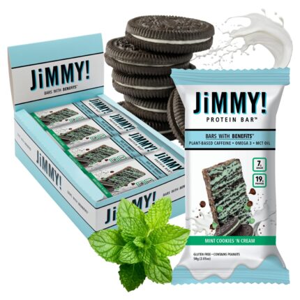 JiMMY'S! Functional Protein Bar - Mint Cookies and Cream -12 Count -