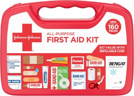Johnson & Johnson All-Purpose Portable Compact First Aid Kit for Minor