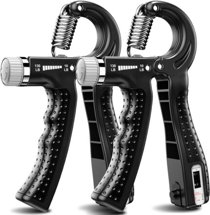 KDG Hand Grip Strengthener 2 Pack Adjustable Resistance