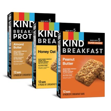 KIND Breakfast Bars, Snack Bars, Variety Pack, Honey Oat, Almond