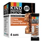 KIND Protein MAX Crispy Chocolate Peanut Butter Snack Bars, 20g of