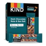 KIND Snack Bars, Dark Chocolate Nuts & Sea Salt, 5g Sugar | 6g