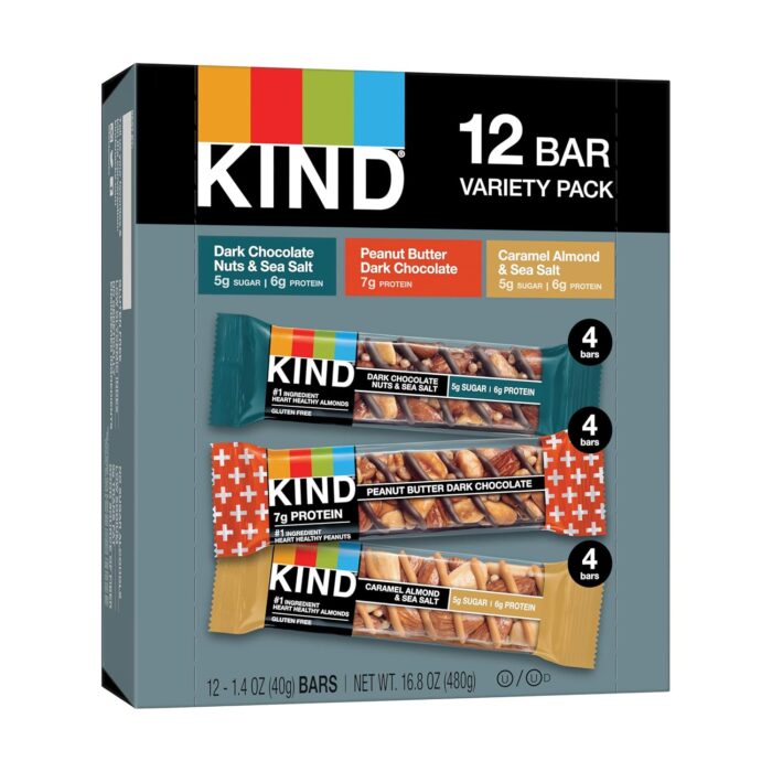 KIND Snack Bars, Dark Chocolate Nuts & Sea Salt, Peanut Butter Dark