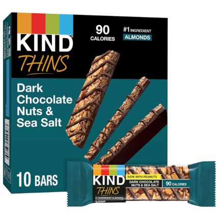 KIND THINS Dark Chocolate Nuts & Sea Salt Bars (Now with Peanuts),