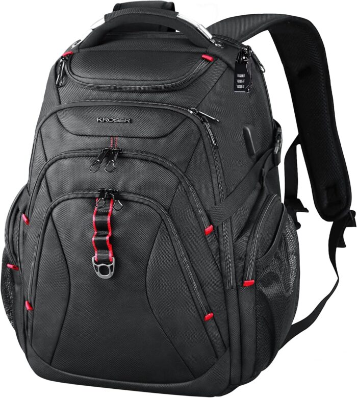 KROSER Travel Laptop Backpack 17.3 Inch XL Computer Backpack with Hard