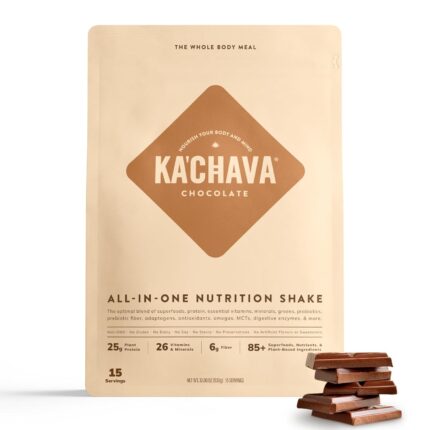 Ka’Chava All-In-One Nutrition Shake Blend, Chocolate, 15 Servings, 85+