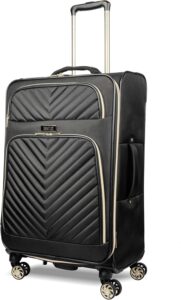 Kenneth Cole REACTION Chelsea Chevron Quilted Luggage, Black, 24-Inch