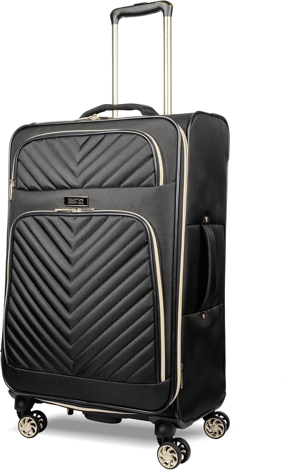 Kenneth Cole REACTION Chelsea Chevron Quilted Luggage, Black, 24-Inch