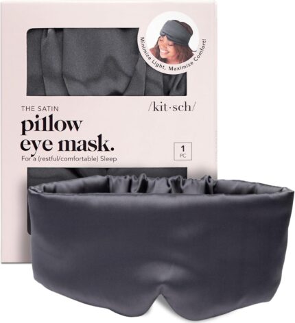 Kitsch Satin Sleep Mask - Eye Mask for Sleep, Softer Than Silk Satin