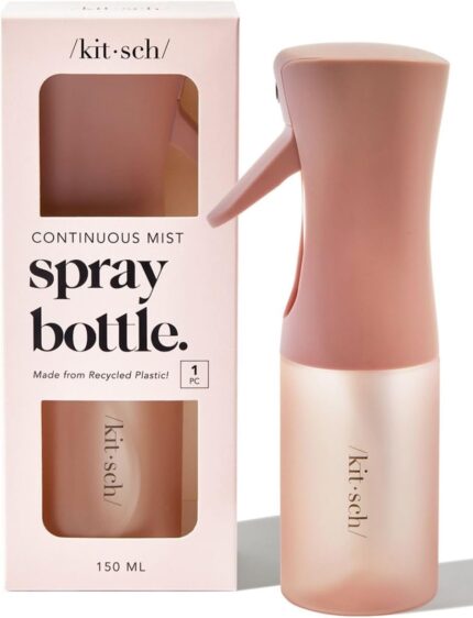 Kitsch Spray Bottle for Hair - Continuous Water Mister with Ultra Fine
