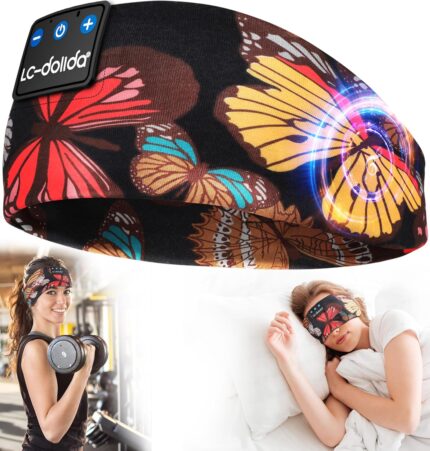 LC-dolida Sleep Headphones Headband Bluetooth 5.4, Sports Headband