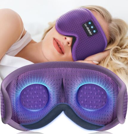 LC-dolida Sleep Headphones, Sleep Mask Bluetooth Wireless Music Eye