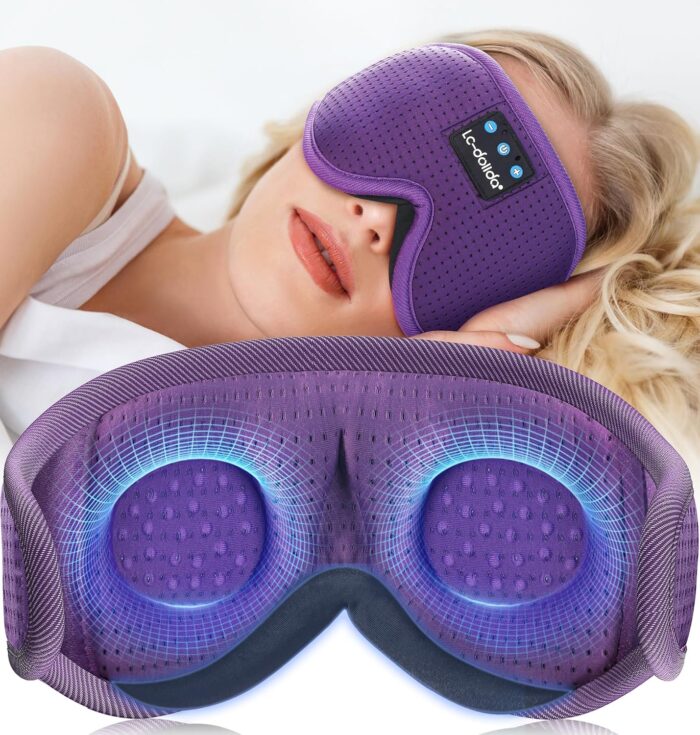 LC-dolida Sleep Headphones, Sleep Mask Bluetooth Wireless Music Eye