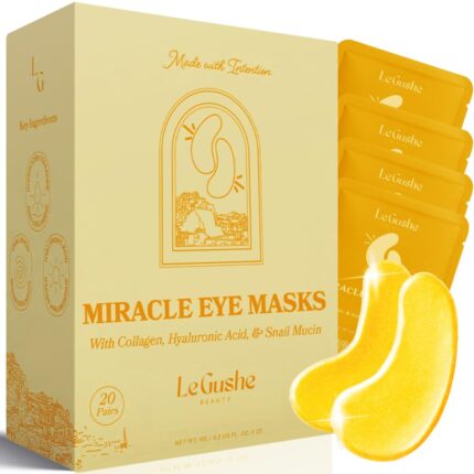 LE GUSHE Under Eye Patches - Gold Under Eye Masks for Dark Circles and