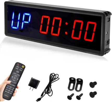 LED Interval Timer Count Down/Up Clock Stopwatch with Remote