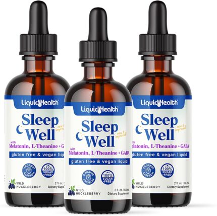 LIQUIDHEALTH Sleep Well Natural Sleep Aid Melatonin Drops - Better