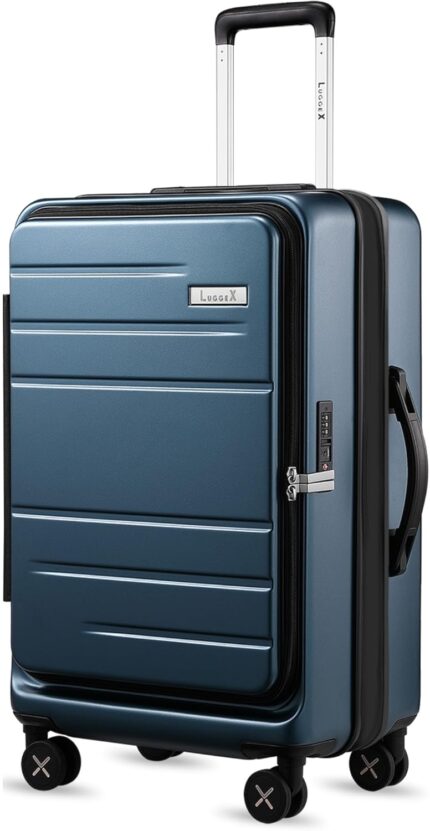 LUGGEX 24 Inch Luggage with Spinner Wheels, Expandable PC Hard Shell