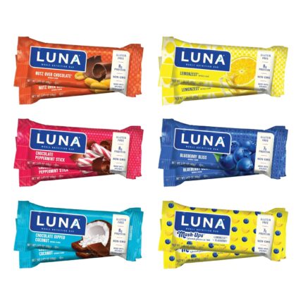 LUNA Bar - Variety Pack - 6 Flavors - Snack Bars - Non-GMO -
