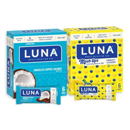 LUNA Bar - Variety Pack - Chocolate Dipped Coconut and LemonZest +