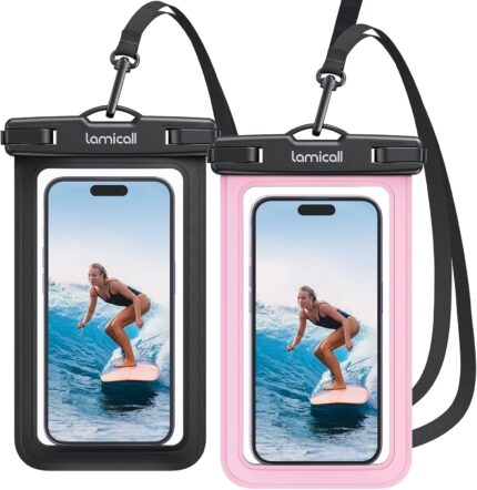 Lamicall 2Packs Waterproof Pouches, Beach Vacation Essentials for