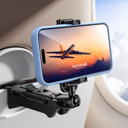 Lamicall Airplane Phone Holder Mount - [2024 Wider Clamp] Travel