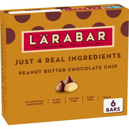 Larabar Peanut Butter Chocolate Chip, Gluten Free Fruit & Nut Bar, 6