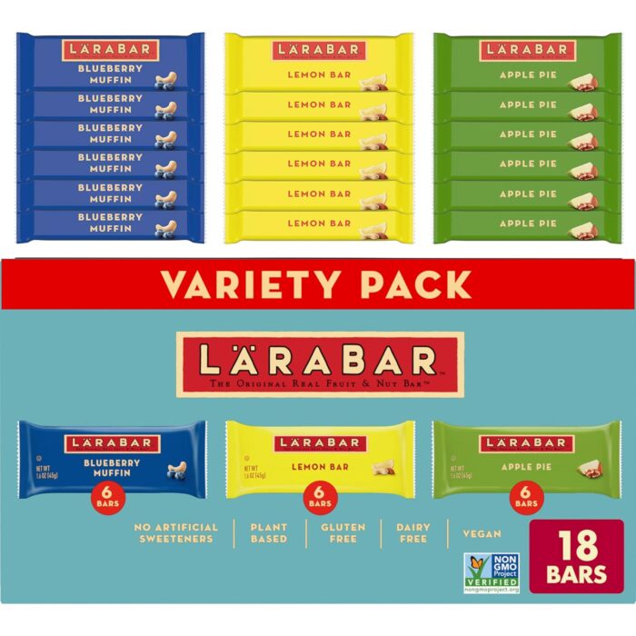 Larabar Variety Pack, Blueberry Muffin, Lemon Bar, Apple Pie, Fruit &