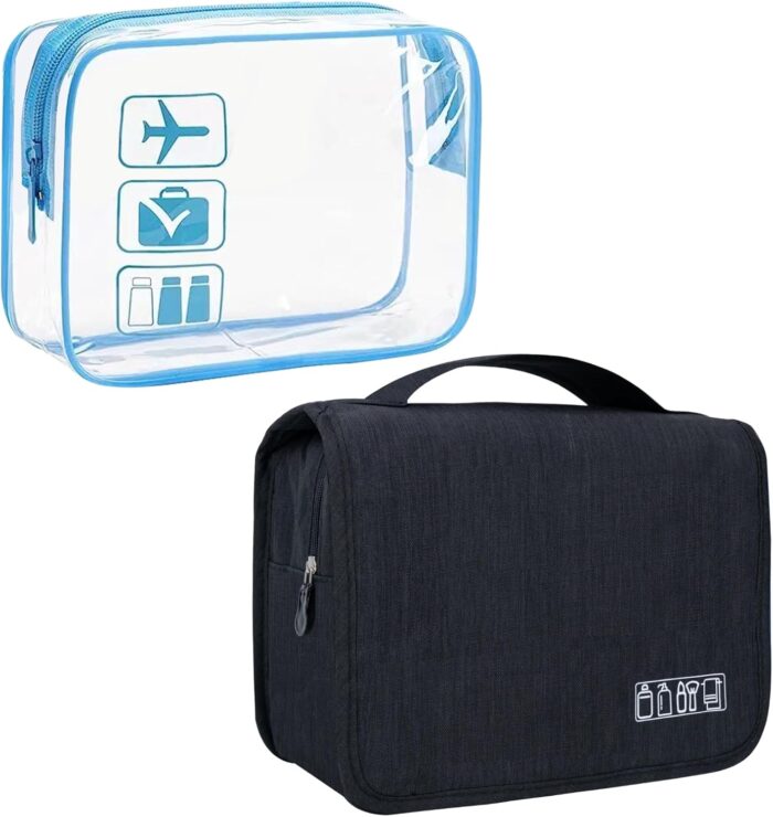 Large Capacity Toiletry Bag Travel Bag with Hanging Hook for Men and