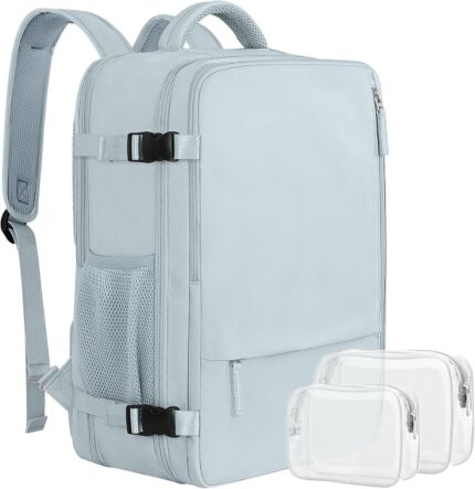 Large Expandable Travel Backpack for Men and Women, 17 Inch Laptop,