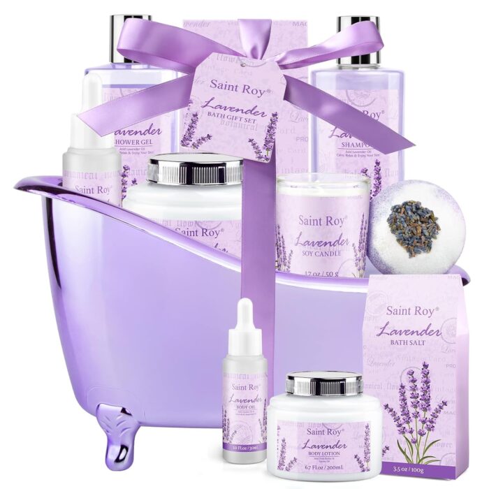 Lavender scented gifts for mom Spa Gift Baskets for Women - spa