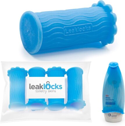 LeakLocks® Toiletry Skins Elastic Sleeve for Leak Proofing Travel
