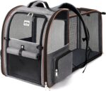 Lekebobor Large Cat Backpack Carrier Expandable Pet Carrier Backpack