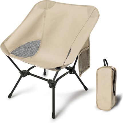 Lightweight Camping Chairs with Adjustable Height, Portable Camping