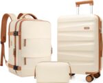 Luggage Set with Backpack,Polycarbonate Carry On Luggage Airline