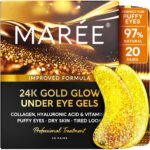 MAREE 24k Gold Under Eye Gels for Puffy Eyes and Dark Circles -