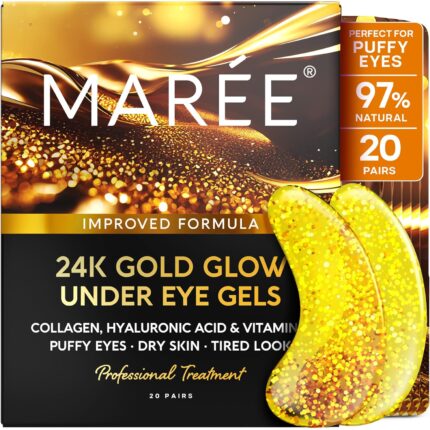 MAREE 24k Gold Under Eye Gels for Puffy Eyes and Dark Circles -