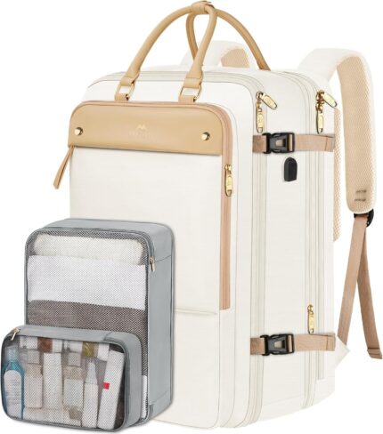 MATEIN Carry on Backpack for Women, 52L TSA Travel Laptop Backpack
